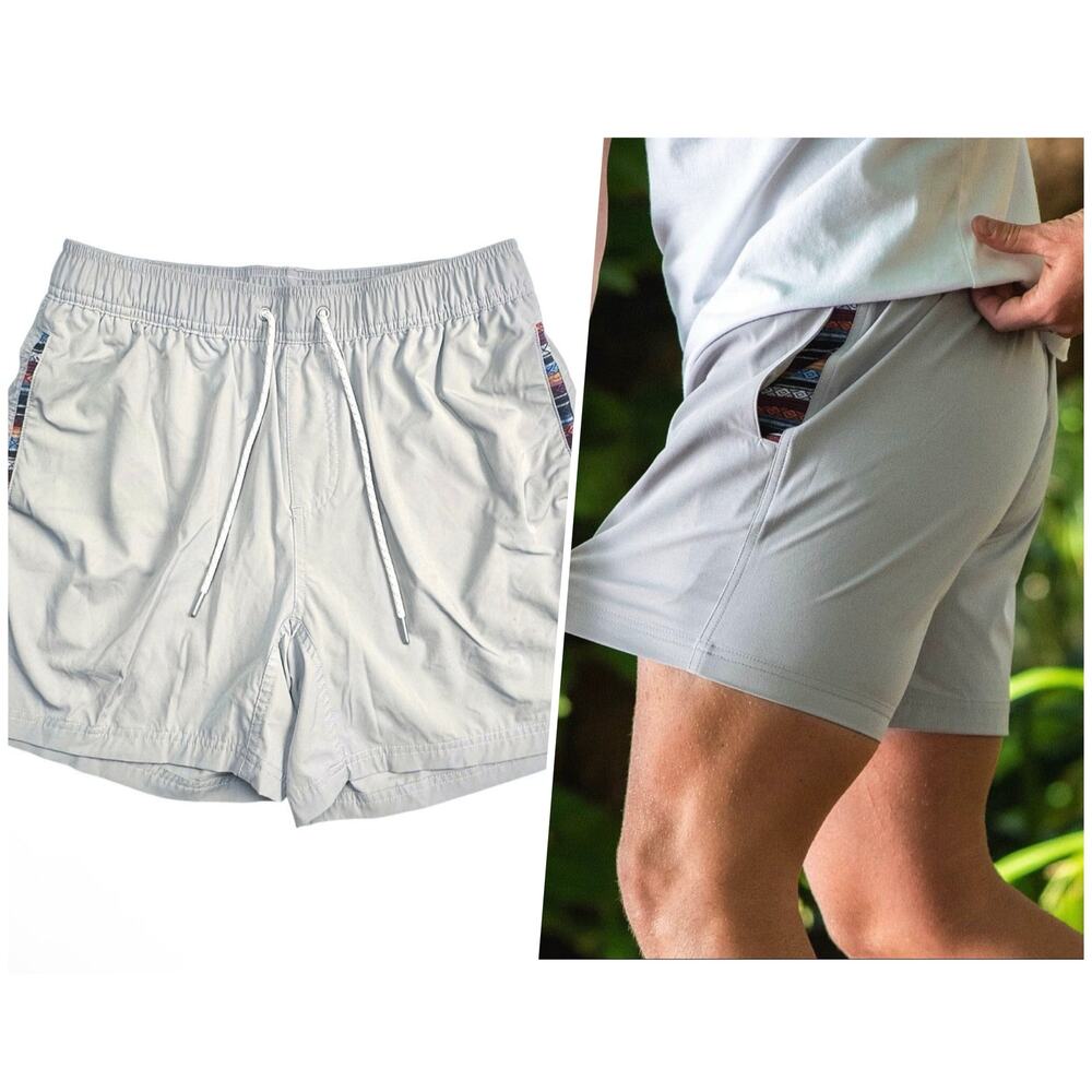 Wowie | Men | Sapien 2.0 Gray Lined 5 Inch Casual Stretch Shorts | Medium